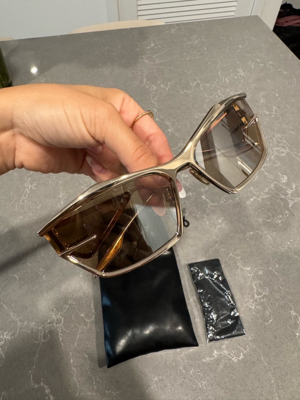 Givenchy gold sunglasses